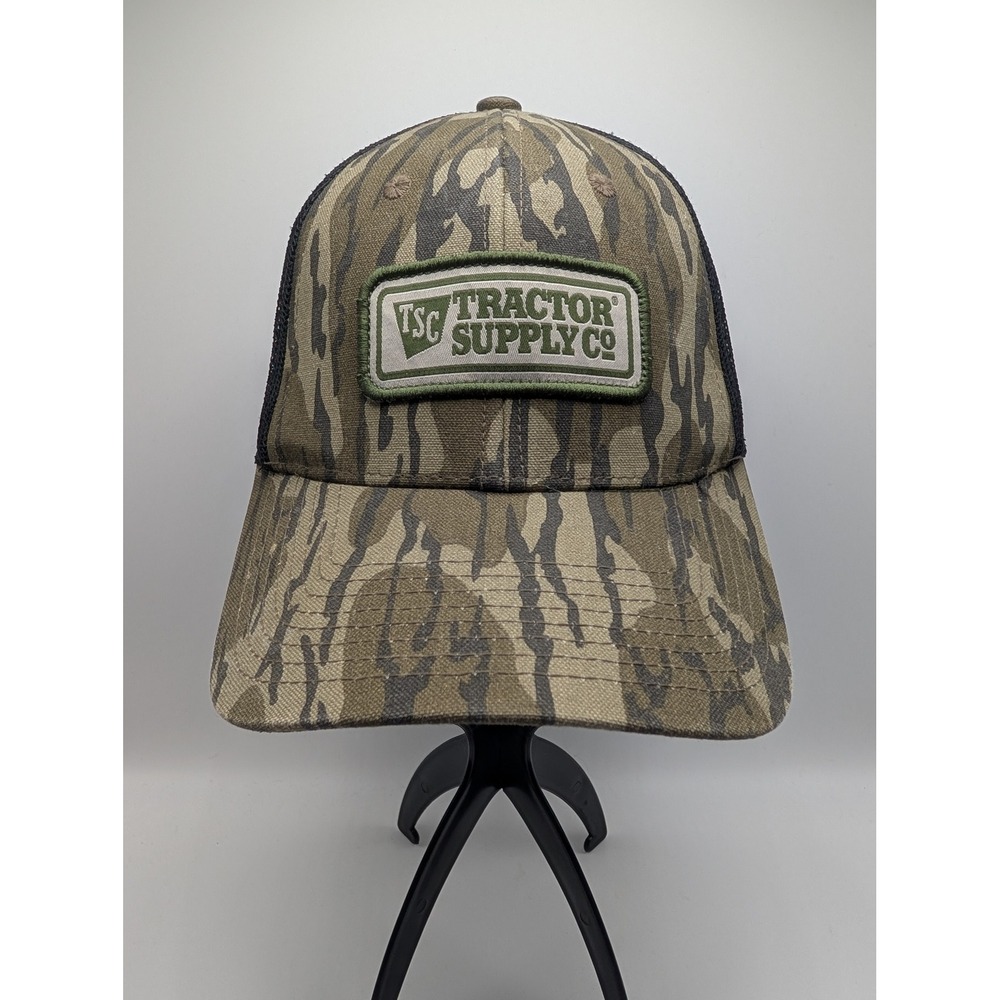 Tractor Supply Co TSC Camo Trucker Hat Mossy Oak Bottomland Snapback Cap
